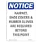 Signmission OSHA Notice, 5" Height, Hairnet Shoe Covers & Rubber Sign, 5" X 3.5", Portrait OS-NS-D-35-V-13193 - alternate 1